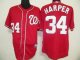 Baseball Jerseys washington nationals #34 harper red(cool base)