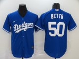 Men's Los Angeles Dodgers #50 Mookie Betts Roaly 2020 Stitched Baseball Jerseys