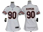 nike women nfl chicago bears #90 peppers white jerseys
