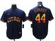 Men's Houston Astros #44 Yordan Alvarez Navy Blue Rainbow Stitched Cool Base Jersey