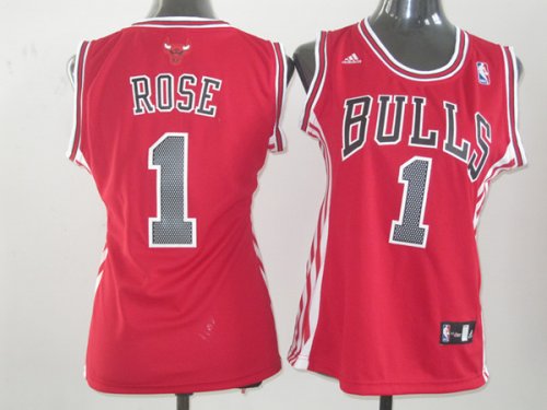 women nba jerseys chicago bulls #1 rose red cheap jersey