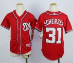 MLB Jersey Washington Nationals #31 Max Scherzer Red Cool Base