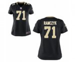 Women New Orleans Saints #71 Ryan Ramczyk Nike Black 2017 Draft Pick Game Jersey