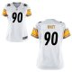 Women NFL Pittsburgh Steelers #90 T.J. Watt Nike White 2017 Draft Pick Game Jersey