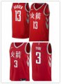 Basketball Houston Rockets #3 Chris Paul #13 James Harden Authentic Red Jersey - City Edition