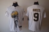 nike nfl new orleans saints #9 brees white jerseys [helmet tri-b