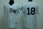 Baseball Jerseys new york yankees #18 damon white(2009 logo)