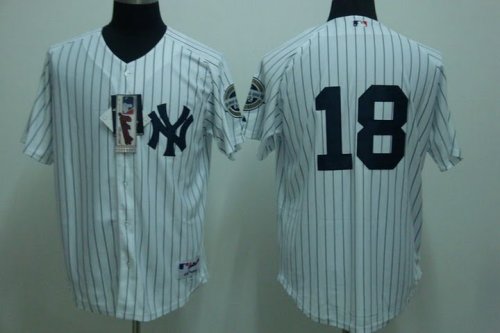 Baseball Jerseys new york yankees #18 damon white(2009 logo)