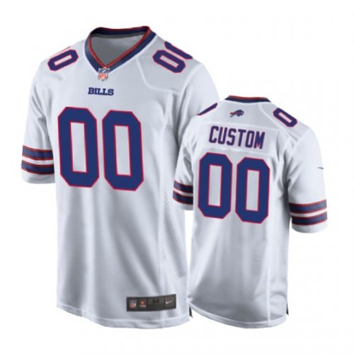 Buffalo Bills #00 Custom White Nike Game Jersey - Men\'s