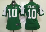 nike women nfl new york jets #10 holmes green jerseys