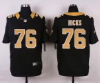nike new orleans saints #76 hicks black elite jerseys