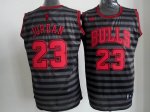 nba chicago bulls #23 jordan grey jerseys [black strip]