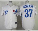 mlb montreal expos #37 rodgers m&n white jerseys