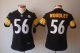 nike women nfl pittsburgh steelers #56 woodley black jerseys [ni