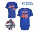 2015 World Series mlb jerseys new york mets #40 colon blue[numbe