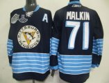 Men Pittsburgh Penguins #71 Evgeni Malkin Dark BLue 2011 Winter Classic Vintage 2017 Stanley Cup Finals Champions Stitched NHL Jersey