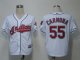 Baseball Jerseys cleveland indians #55 carmona white(cool base)