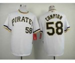 mlb pittsburgh pirates #58 cumpton white jerseys [m&n]