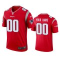 New England Patriots Custom Red Inverted Legend Jersey