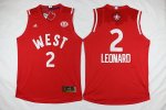 2016 nba all star san antonio spurs #2 kawhi leonard red jerseys