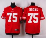 nike san francisco 49ers #75 boone red elite jerseys