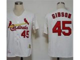 mlb st.louis cardinals #45 gibson white jerseys [cool base]