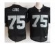 nike nfl oakland raiders #75 howie long elite black jerseys