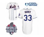 2015 World Series mlb jerseys new york mets #33 harvey white