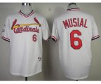 mlb st.louis cardinals #6 musial lt white m&n jerseys