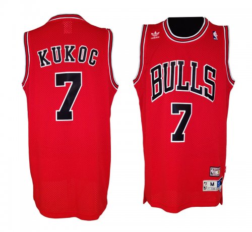 nba chicago bulls #7 kukoc red jerseys