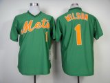 mlb new york mets #1 wilson green m&n jerseys