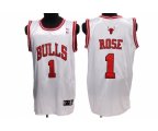 nba chicago bulls #1 rose white jerseys
