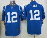 nike nfl indianapolis colts #12 luck blue jerseys [nike limited]