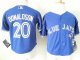 toddler mlb toronto blue jays #20 josh donaldson blue majestic cool base jerseys