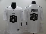 Men Oakland Raiders #28 Josh Jacobs White Shadow Edition Limited Jersey
