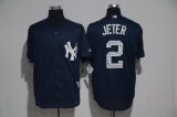 Men MLB New York Yankees #2 Derek Jeter Blue 2017 Spring Training Authentic Cool Base Jerseys Stitched Jerseys