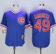 mlb chicago cubs #49 jake arrieta blue cooperstown stitched jerseys