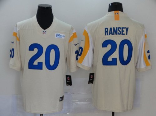 2020 New Football Los Angeles Rams #20 Jalen Ramsey Bone Vapor Untouchable Limited Jersey