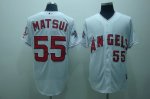 Baseball Jerseys los angeles angels #55 matsui white(cool base)