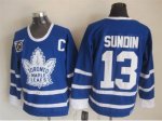 NHL Toronto Maple Leafs #13 Mats Sundin blue Jerseys[m&n 75th]