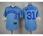 mlb jerseys chicago cubs #31 maddux blue(white strip)[1969 m&n]