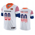 Custom Cincinnati Bengals White Independence Day Stars & Stripes Jersey