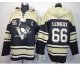 nhl pittsburgh penguins #66 lemieux black and cream [pullover ho
