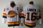 Hockey Jerseys vancouver canucks #16 linden white[ccm]c patch