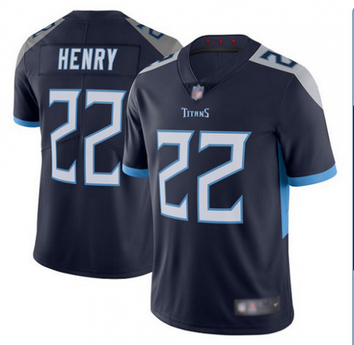 2020 New Football Tennessee Titans #22 Derrick Henry Navy Vapor Untouchable Limited Jersey