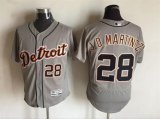 men's mlb detroit tigers #28 j.d. martinez grey majestic flexbase authentic collection stitched baseball jerseys
