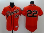 mlb san francisco giants #22 will clark majestic orange alternate flexbase authentic collection jerseys