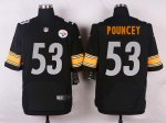 nike pittsburgh steelers #53 pouncey black elite jerseys