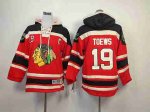 youth nhl chicago blackhawks #19 toews black-red [pullover hoode