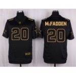 nike nfl dallas cowboys #20 darren mcfadden black pro line gold collection elite jerseys